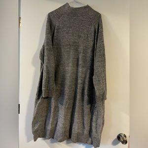 Turtleneck Knit Dress, XL